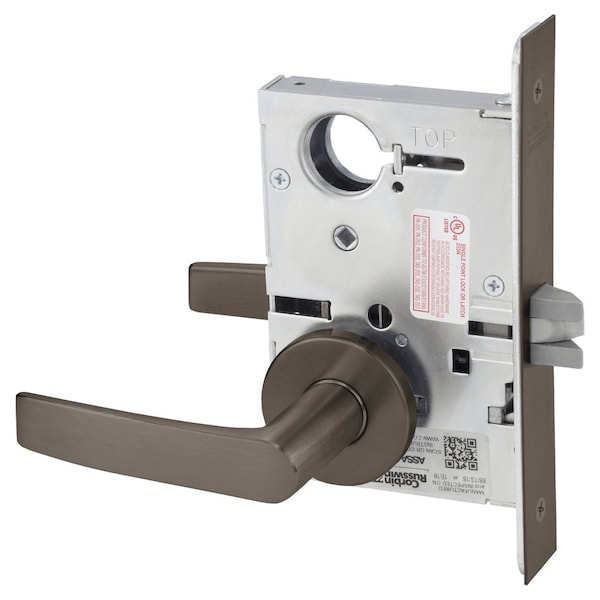 Passage or Closet Mortise Lock, AS Lever, A Rose, Oil Rubbed Bronze